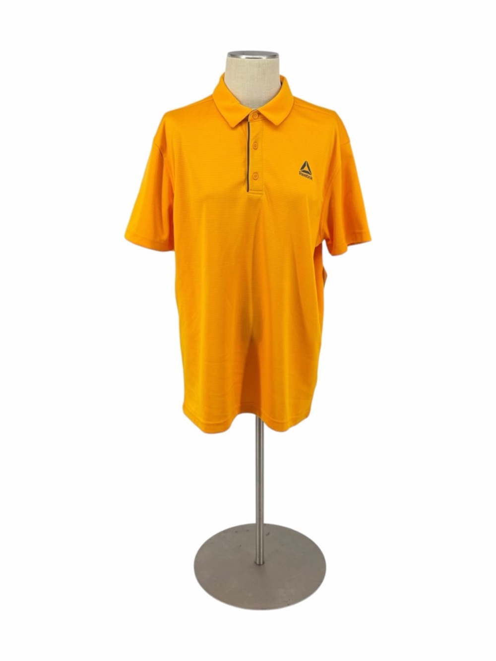 Reebok Men’s Mustard Yellow Performance Polo Shirt Short Sleeve Athletic